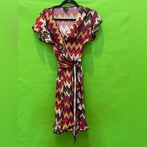 East 5th Petite Dress 
Size Petite Large, Brown, Cream,Tan, Purple and Orange